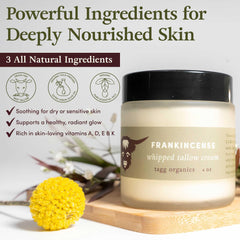 Tagg Organics 4oz jar shown for travel-friendly skincare.