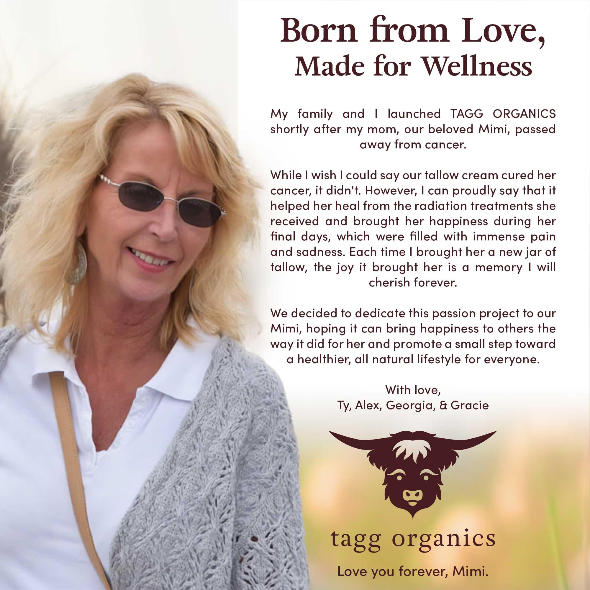 Tagg Organics clean ingredients label without synthetics.