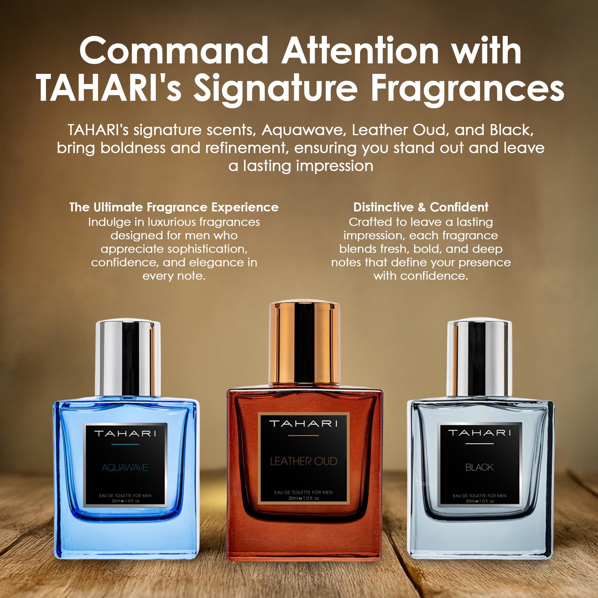 TAHARI Black bottle side emphasizing smoky aroma for versatile nights