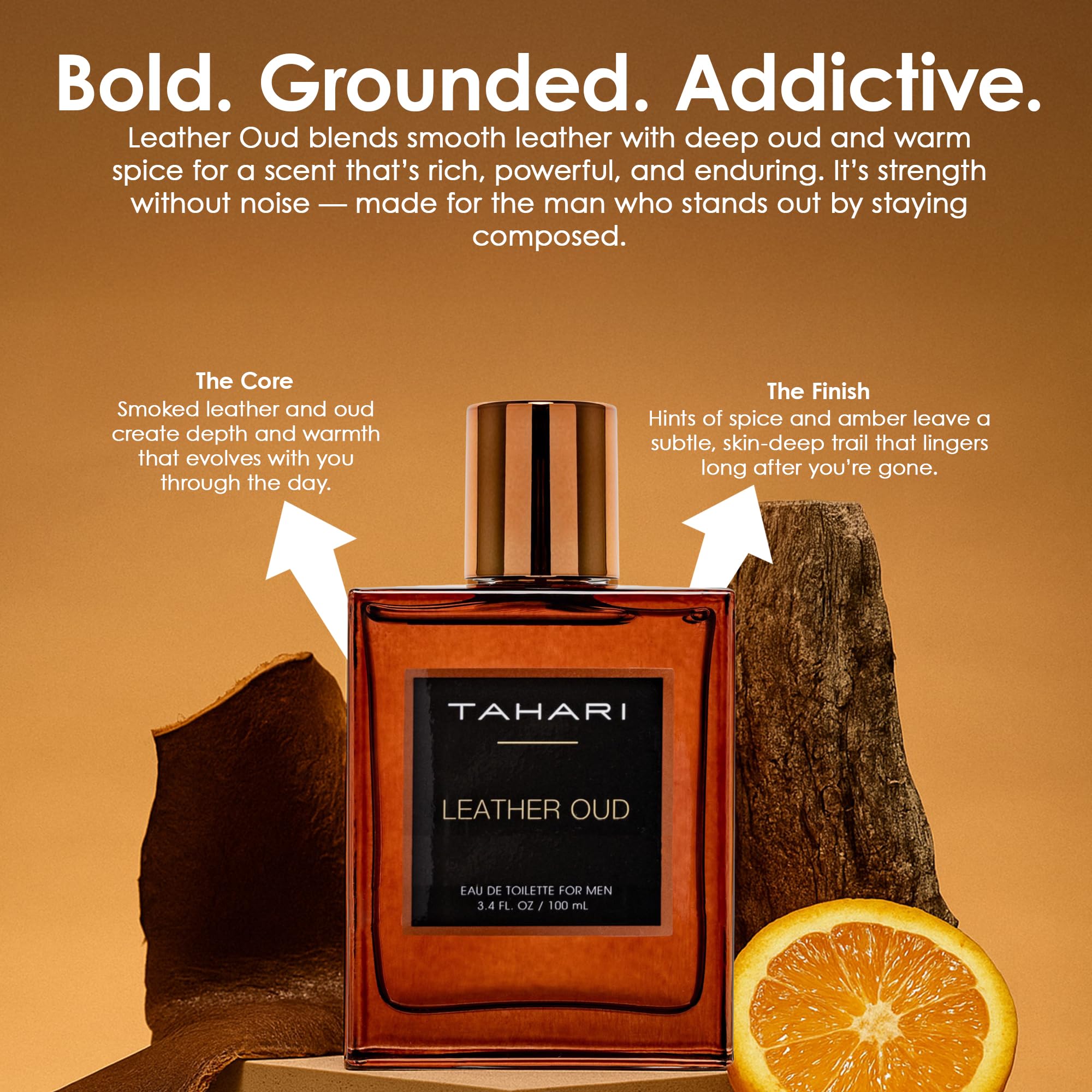TAHARI Leather Oud gift-ready box conveying luxury gifting appeal.