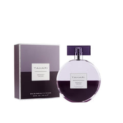 TAHARI Midnight Orchid bottle front view, gift-ready elegant fragrance.