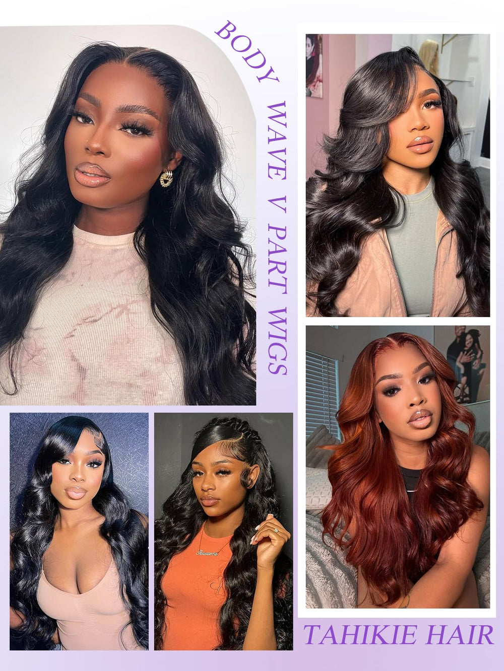 Natural color Tahikie V Part Wig, 18 inches ready to wear.