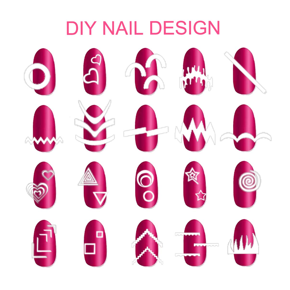 TailaiMei 1768-piece set offers many options for creative French manicure looks