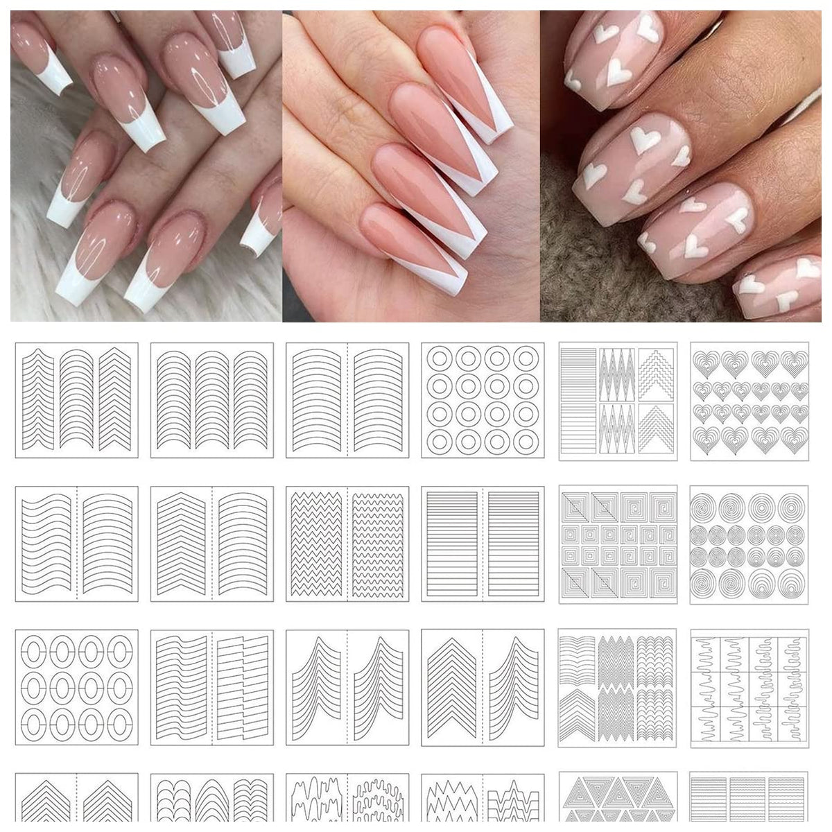 TailaiMei French tip stickers with diverse designs for easy at-home nail art
