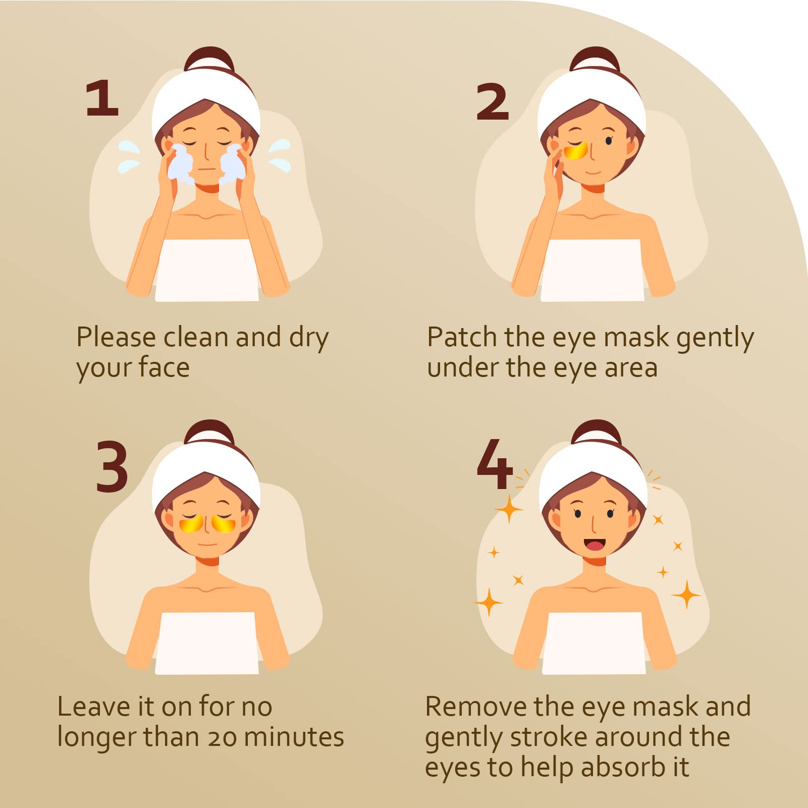 Taimand easy 20-minute application for quick under-eye refresh.