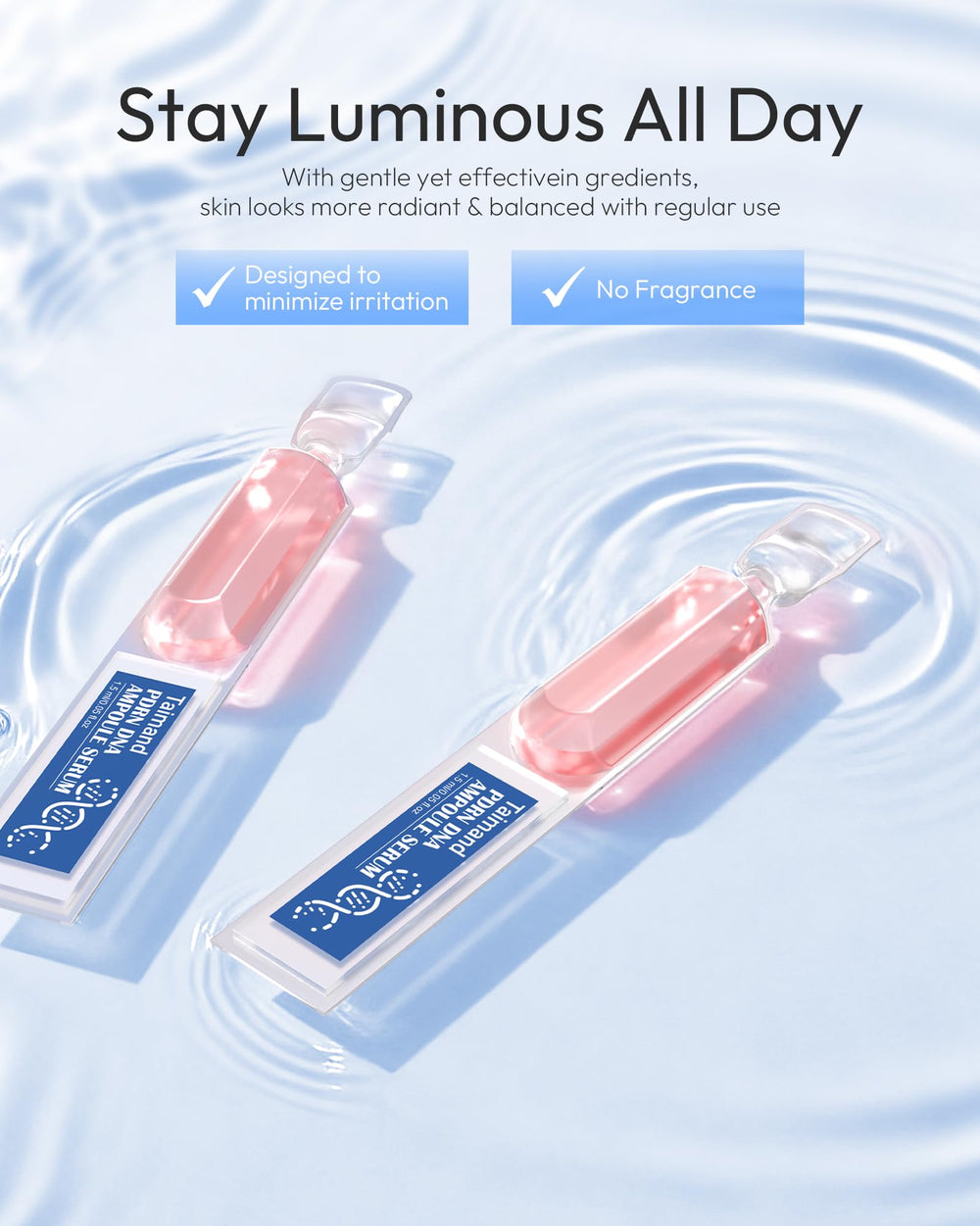 Key ingredients and hyaluronic acid for glow and moisture