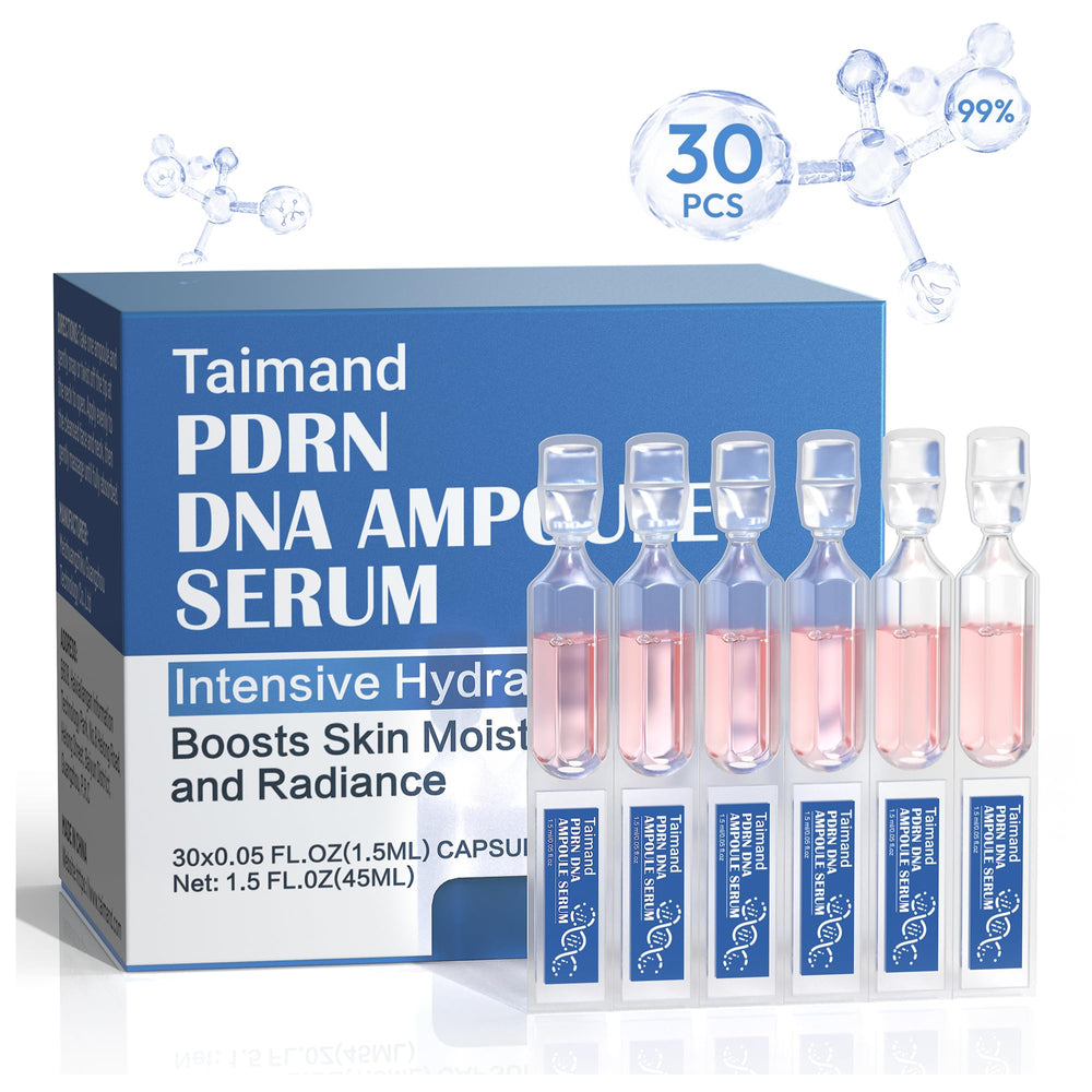 Taimand Salmon DNA Serum bottle close-up highlighting hydration and radiance