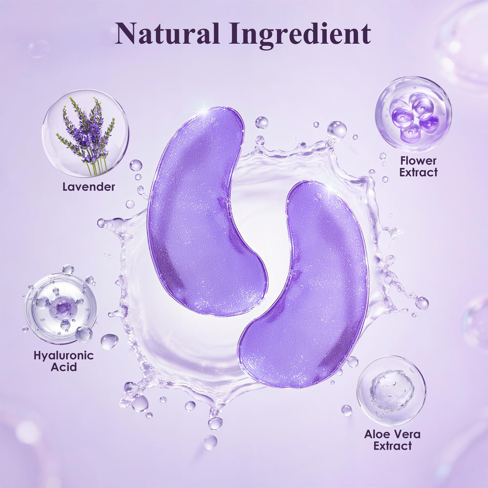 Taimand Lavender Under Eye Patches packaging highlights convenient, single-use sachets.