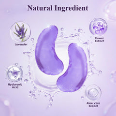 Taimand Lavender Under Eye Patches packaging highlights convenient, single-use sachets.