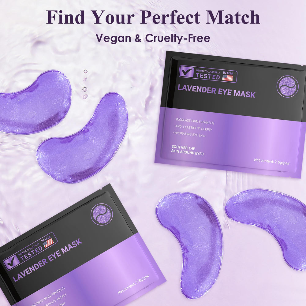 Taimand Lavender Under Eye Patches skincare ritual emphasizing spa-like routine.