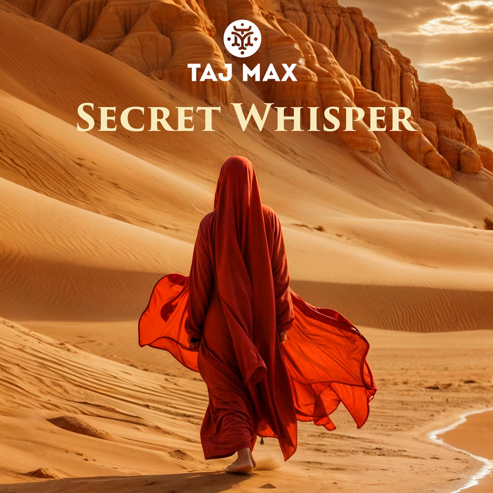 TAJ MAX Secret Whisper packaging-box displays premium gifting presentation.