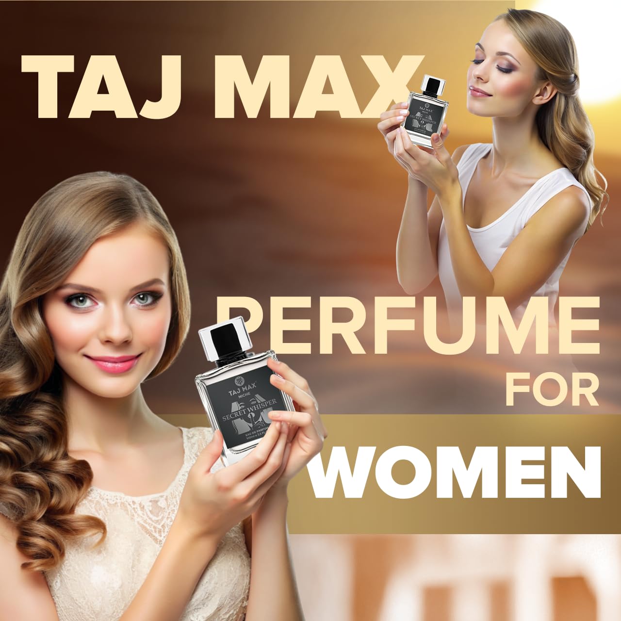 TAJ MAX Secret Whisper packaging-detail shows Arabic-inspired artistry.