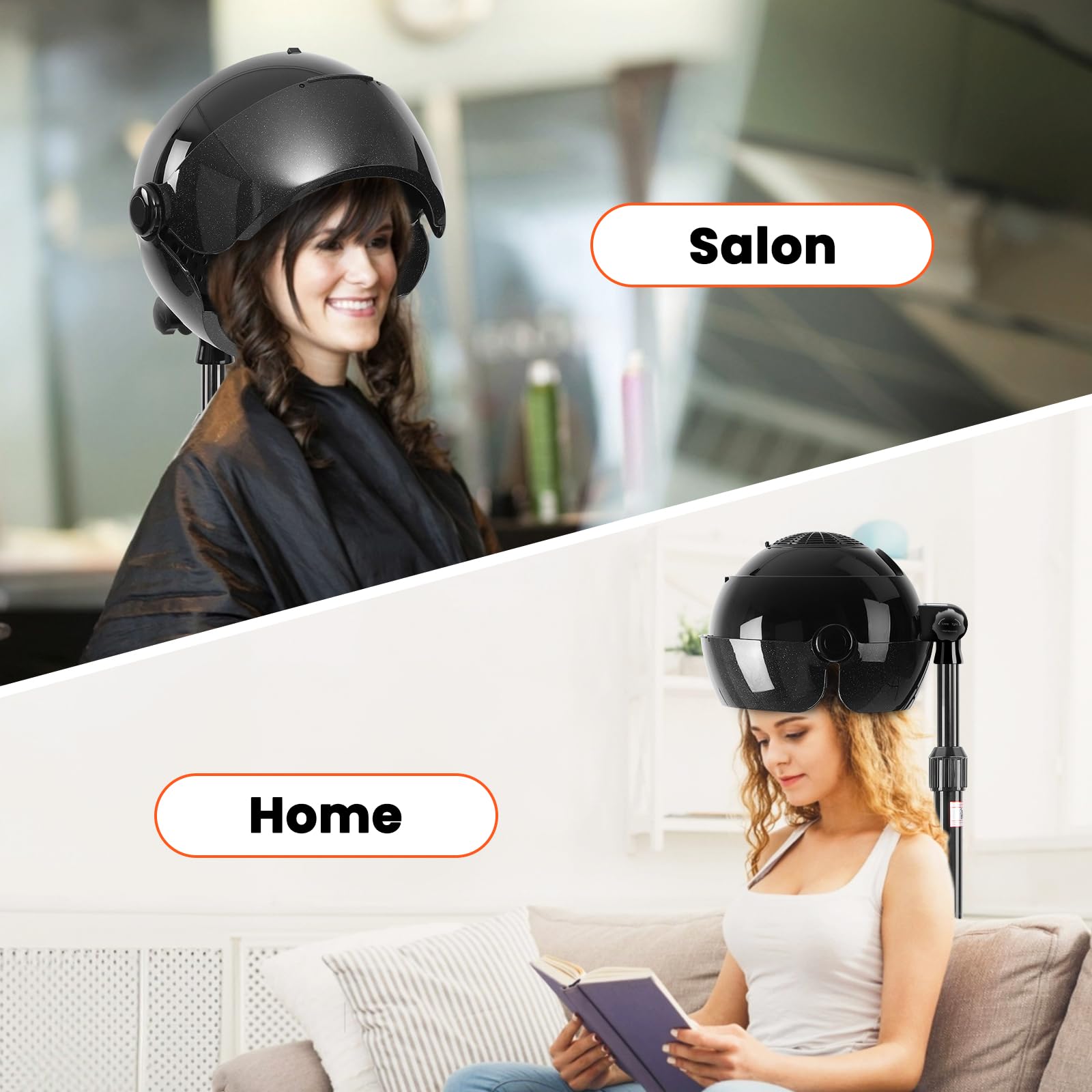 Takeashine hooded hair dryer assembly base showing simple setup and stability.