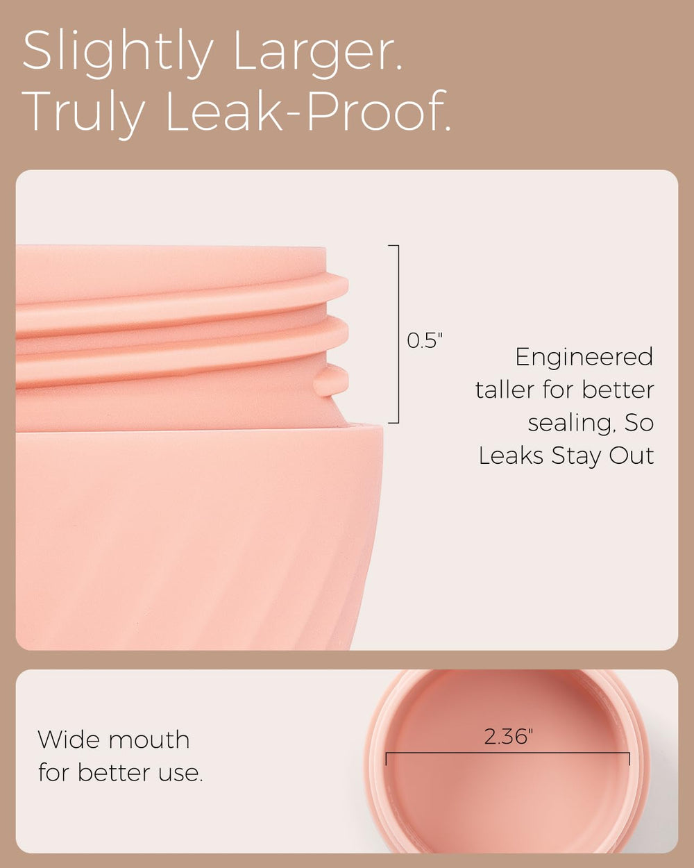 TakeToday BPA-free silicone jars close-up for safe cosmetic storage.