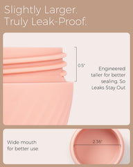 TakeToday BPA-free silicone jars close-up for safe cosmetic storage.