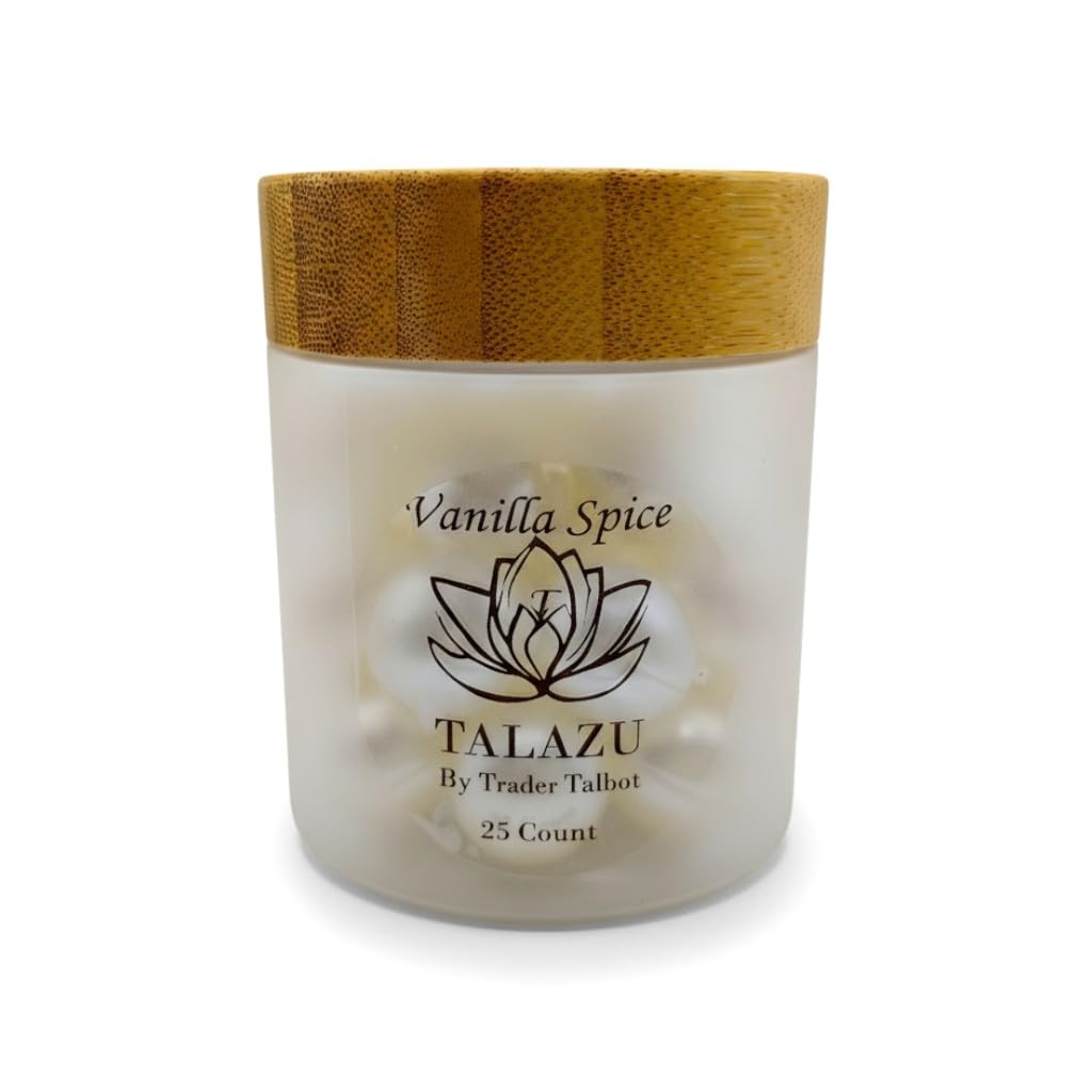 TALAZU Vanilla Spice aroma drops swirl in water for a cozy bath