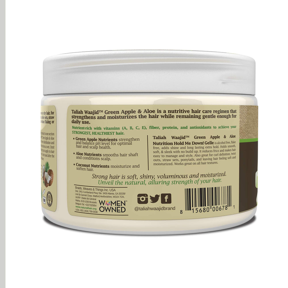 Taliah Waajid Hold Me Down Gelle for controlled application and hydration during styling
