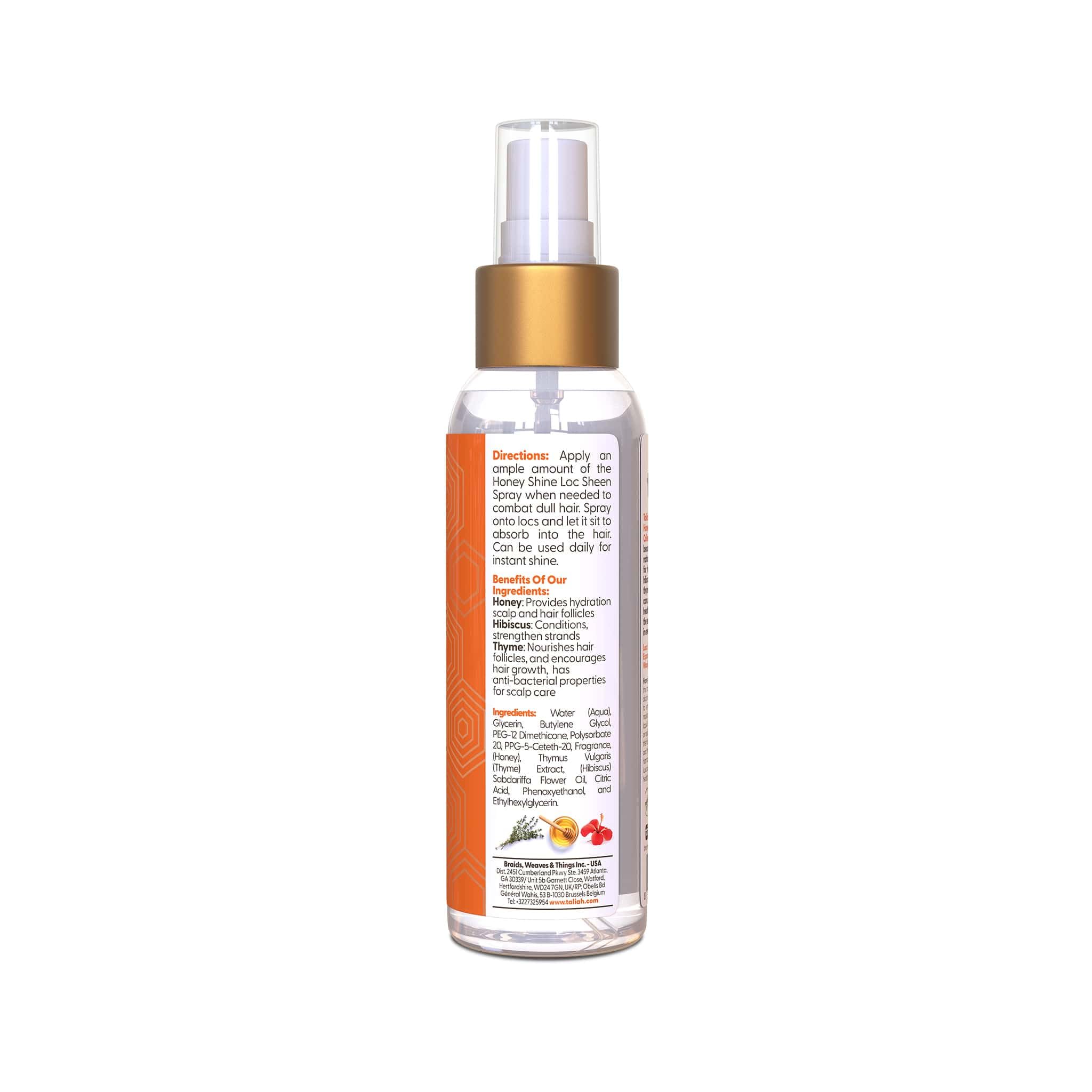 taliah waajid honey shine loc sheen near the roots helps refresh dull locs.