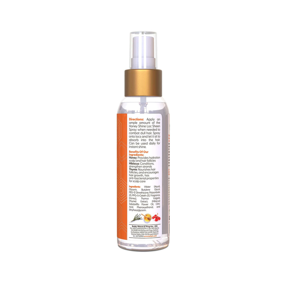 taliah waajid honey shine loc sheen near the roots helps refresh dull locs.