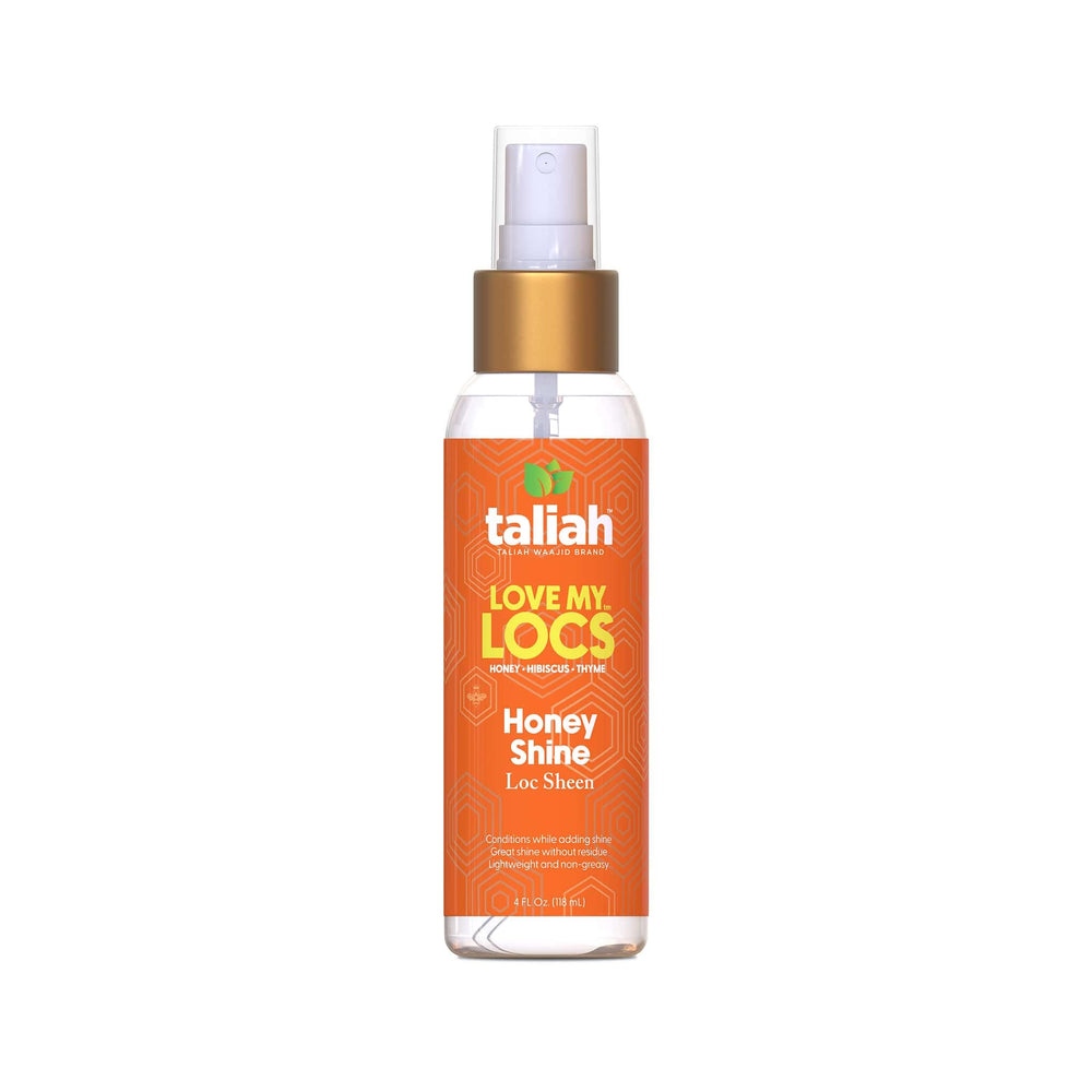 Taliah Waajid Honey Shine Loc Sheen bottle delivering instant shine and hydration to locs.