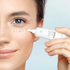 Talika Eye Detox Gel under-eye dab demonstrates precise application
