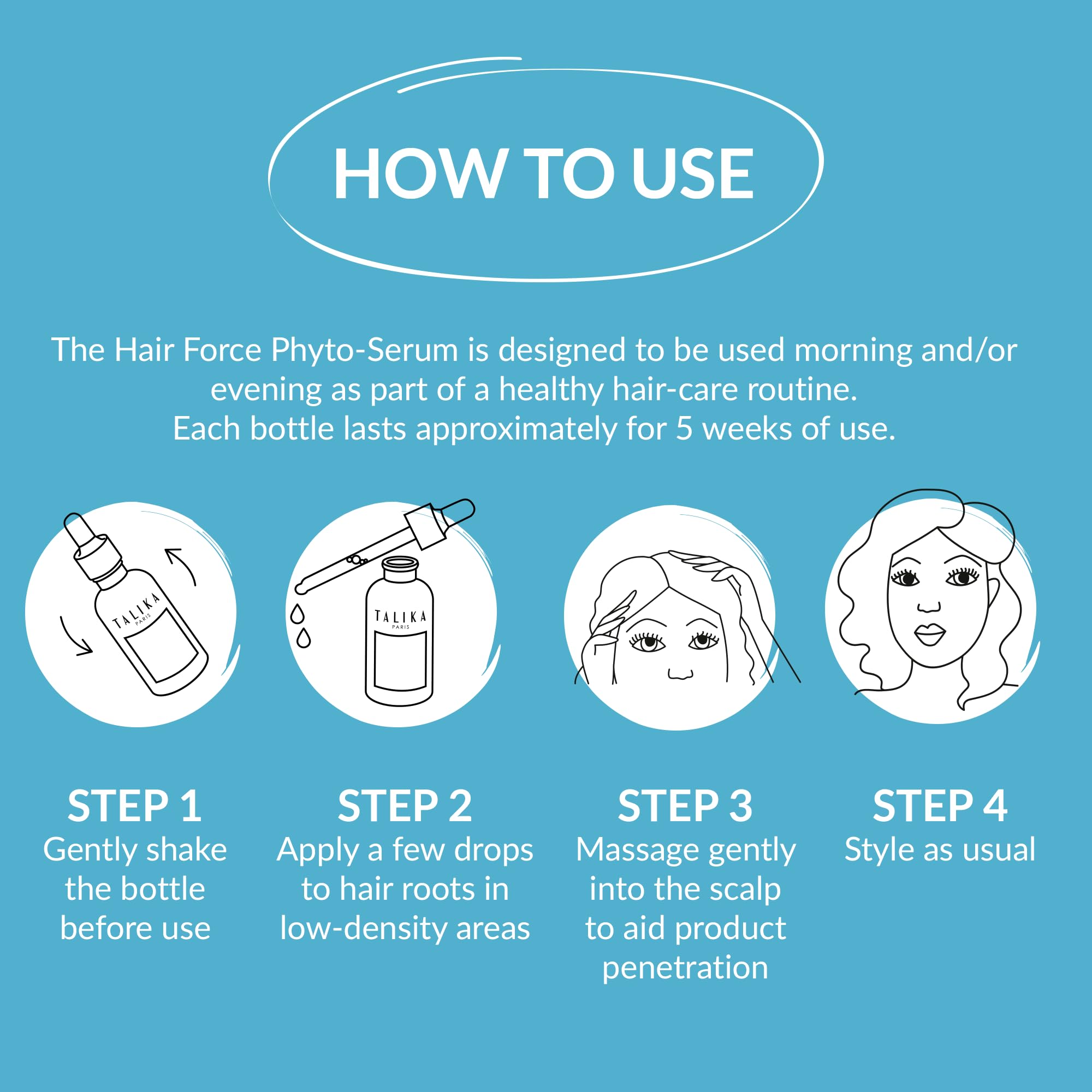 Talika Hair Force Phyto Serum bottle and label hinting gentle color-safe formula.