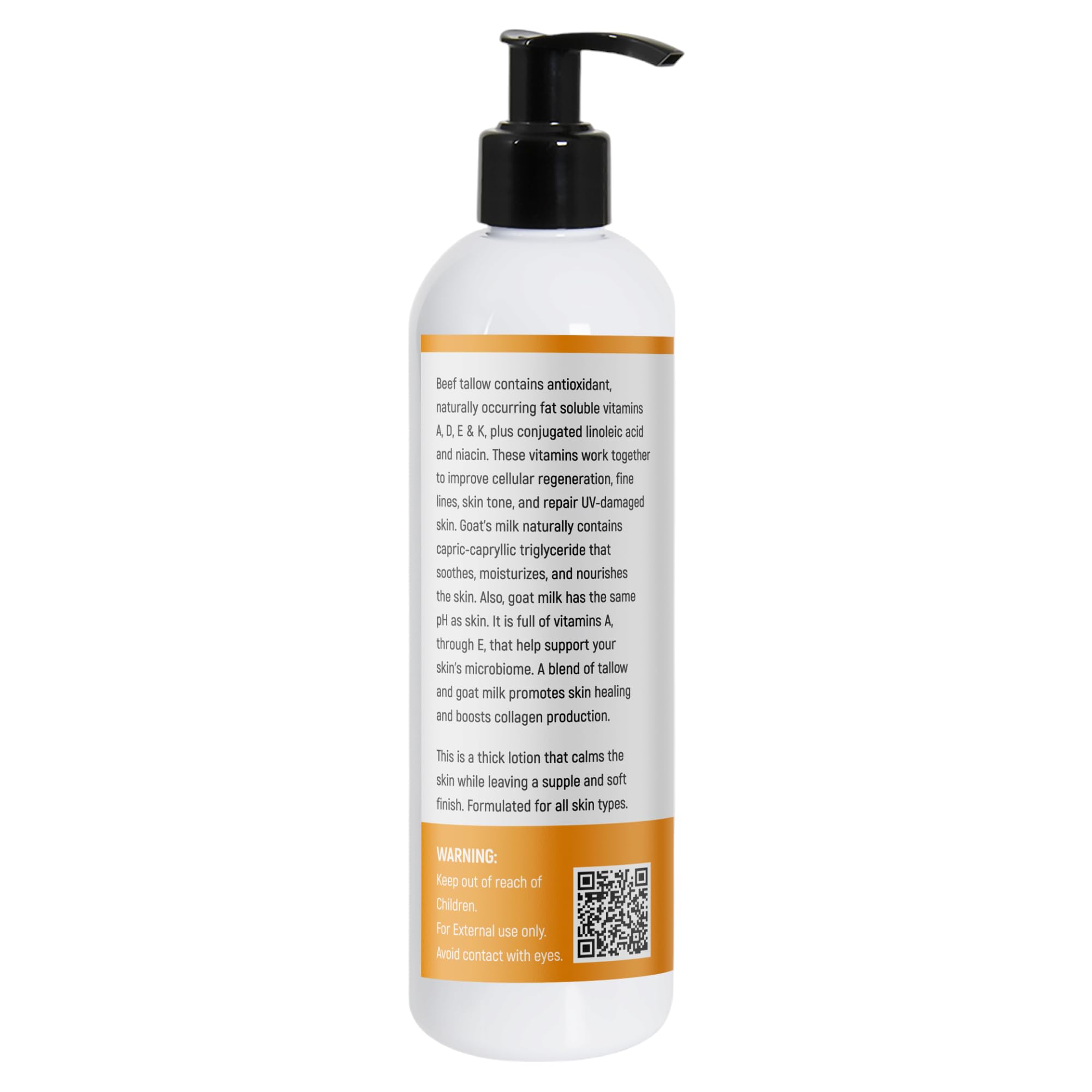 Hands applying Tallow and Goat Milk lotion to dry skin