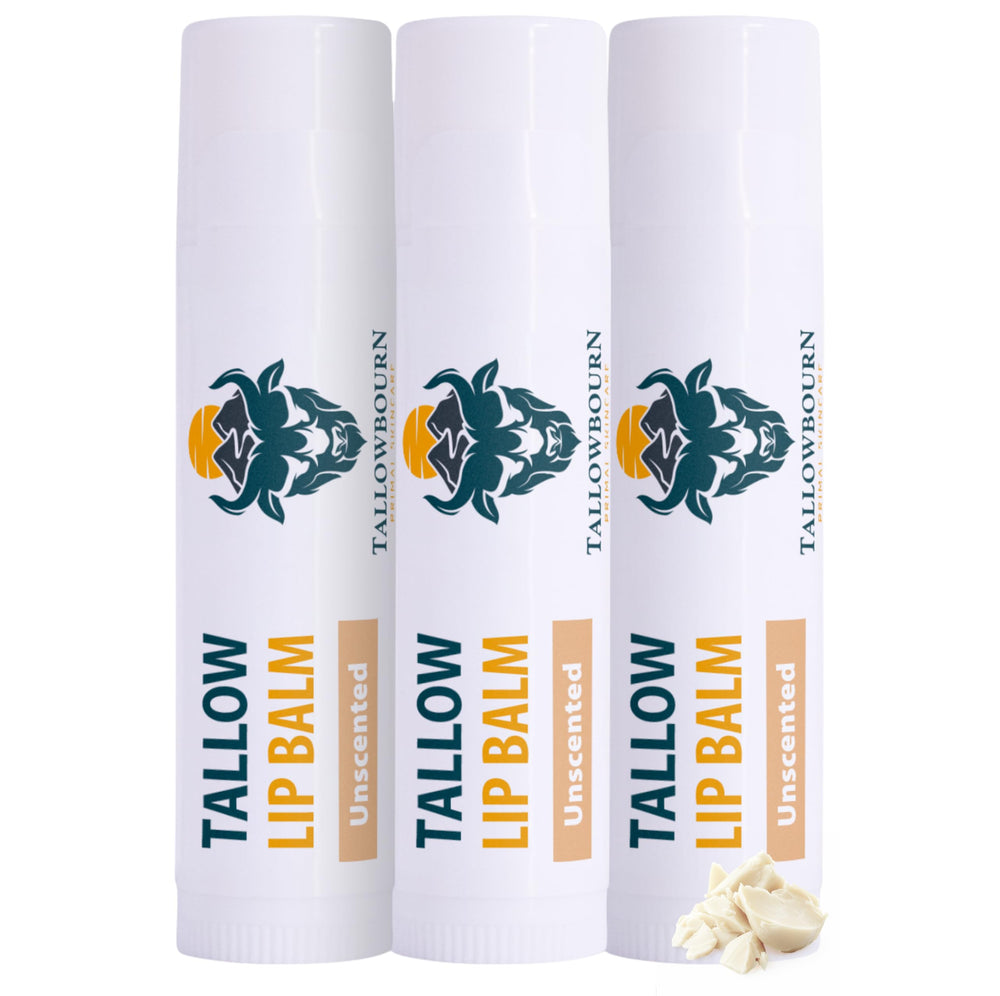 Tallowbourn balm with grass-fed tallow hydrates dry lips
