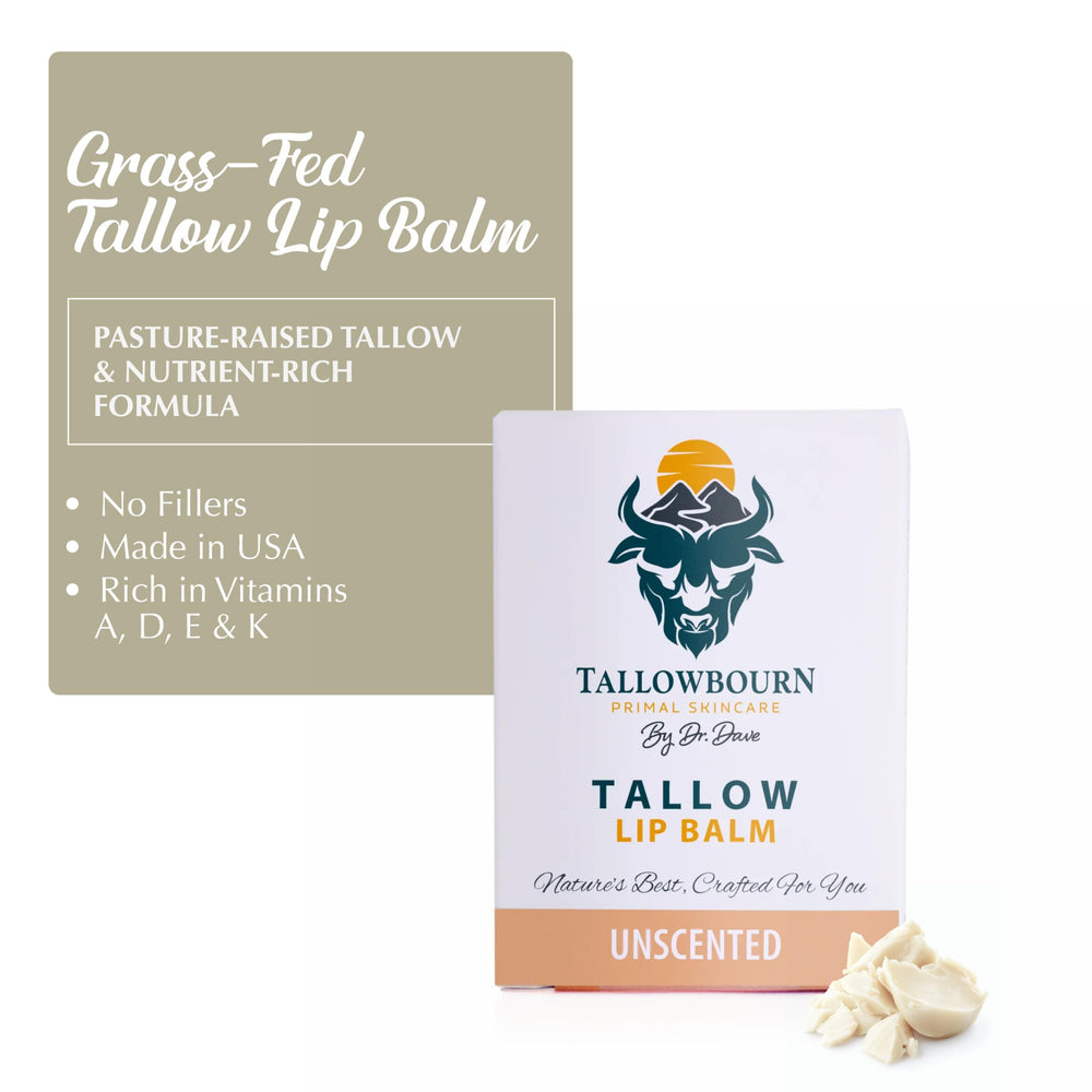 Tallowbourn beeswax lip balm forms a protective barrier against wind
