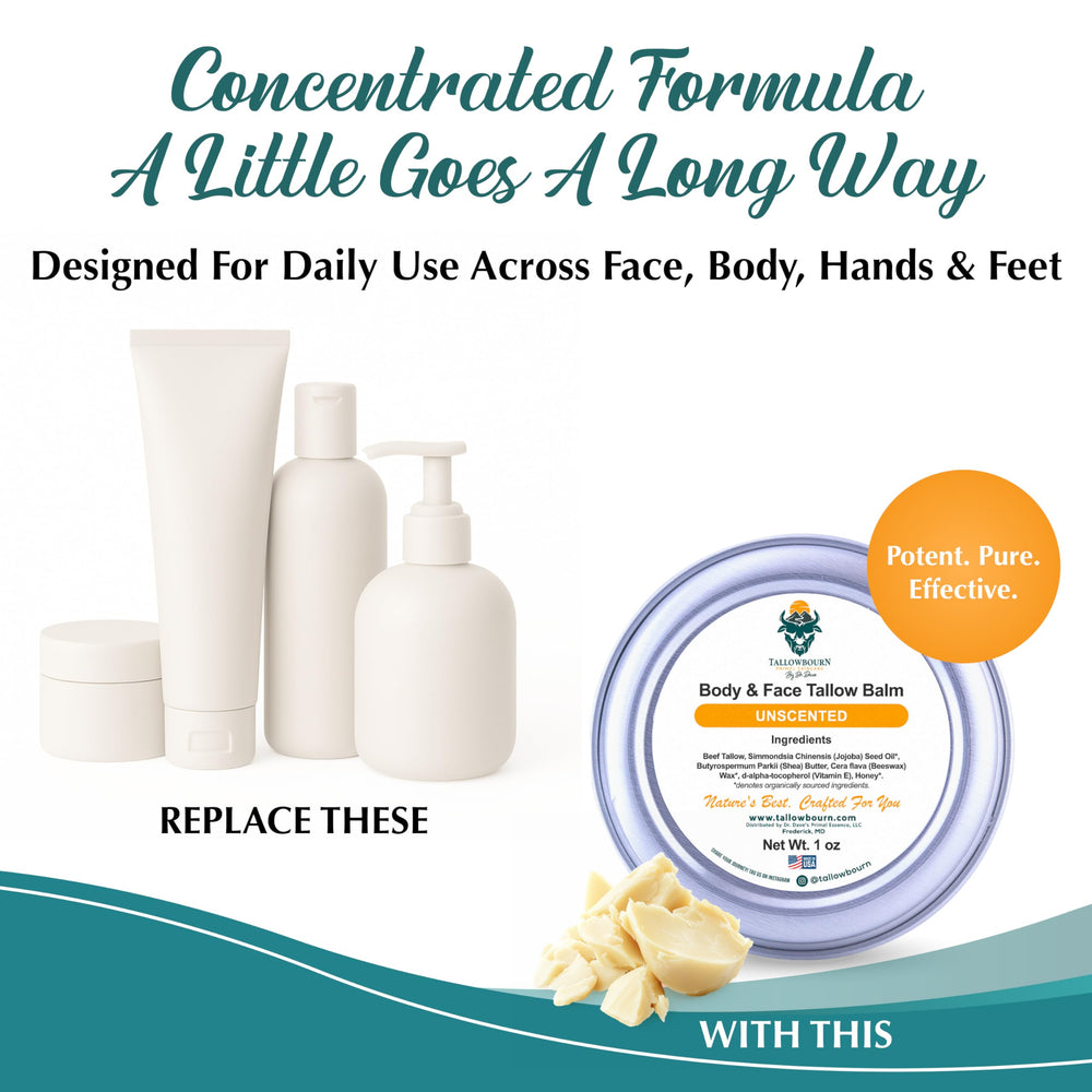 Tallowbourn application day or night supports refreshed soft skin.