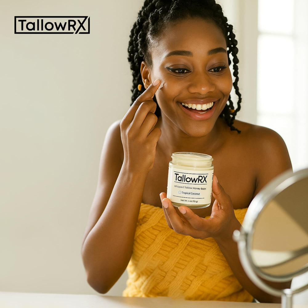 TallowRX made-in-USA packaging signals premium quality skincare.