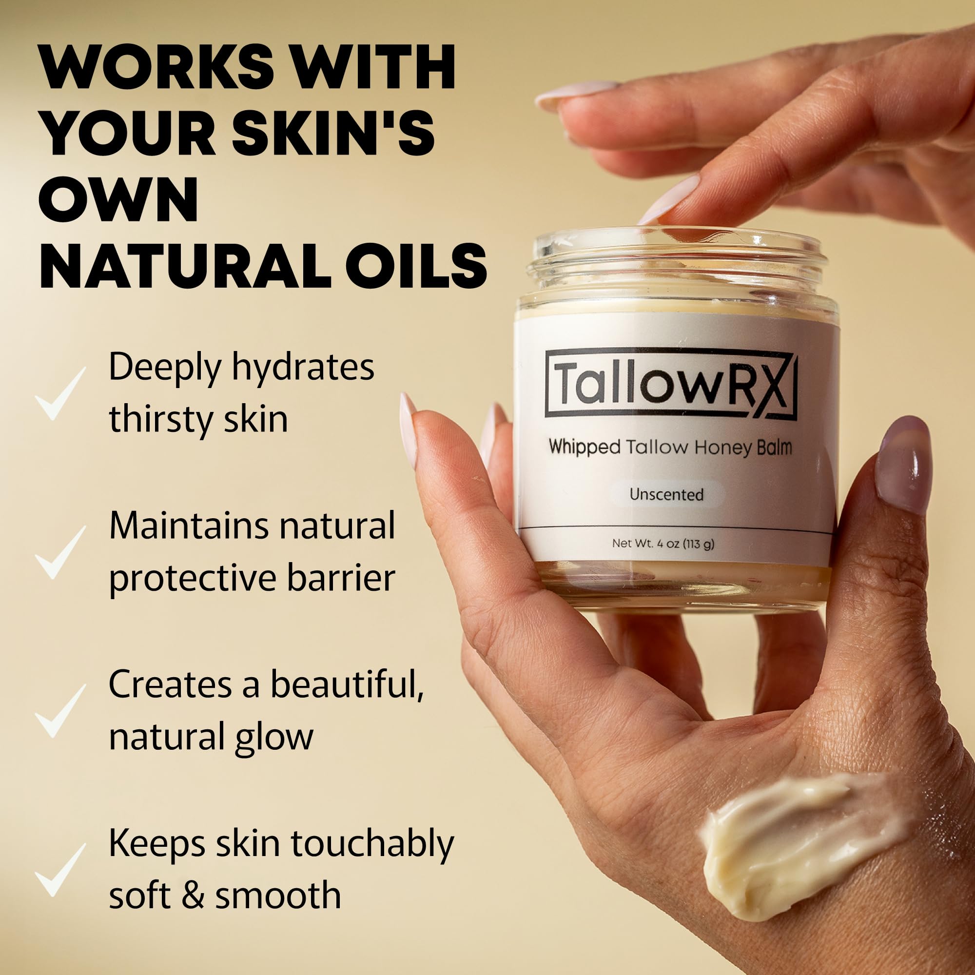 TallowRX Manuka honey detail close-up highlighting premium skincare ingredient.