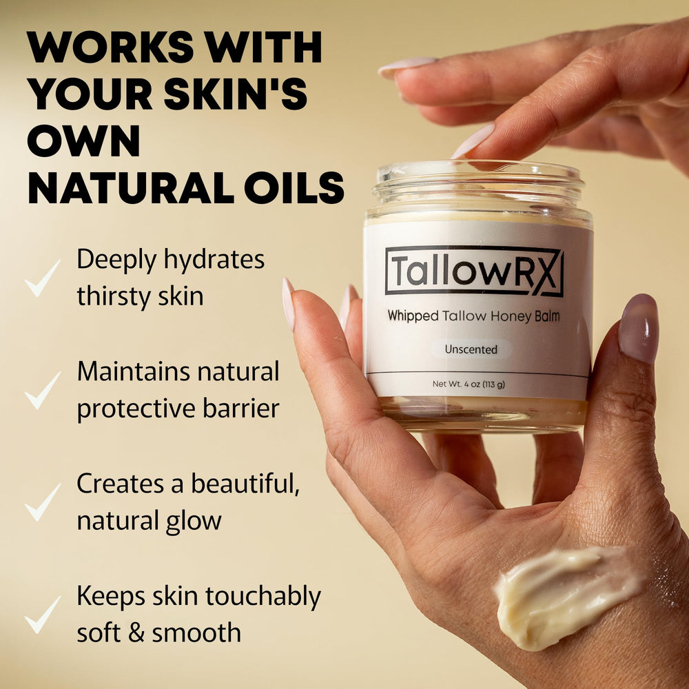 TallowRX Manuka honey detail close-up highlighting premium skincare ingredient.