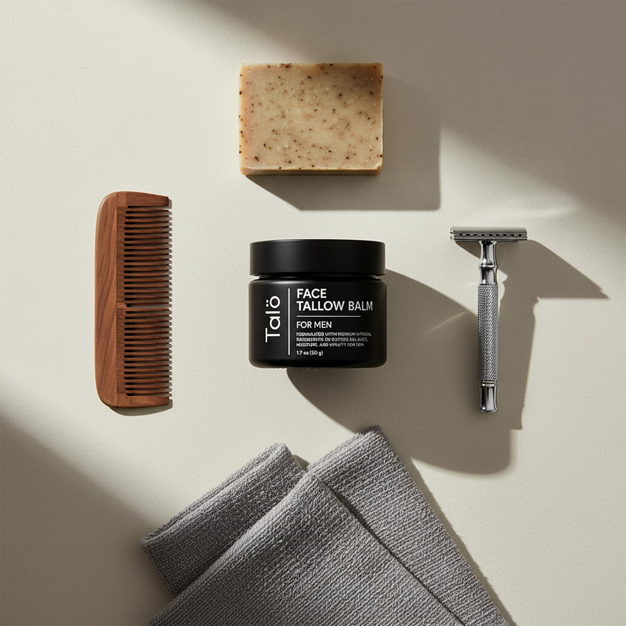 Talö brand logo on jar front signals premium skincare.