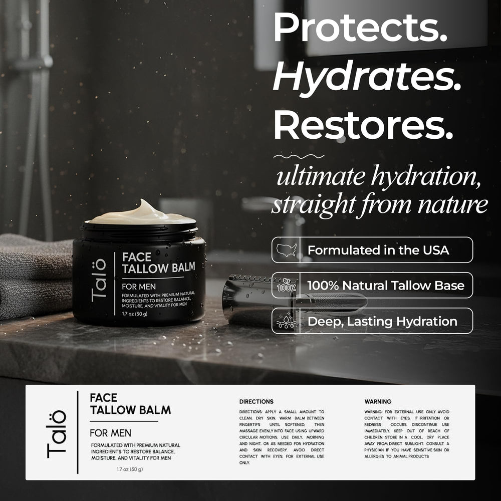Talö moisturizer texture close-up reveals rich, creamy balm.