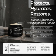 Talö moisturizer texture close-up reveals rich, creamy balm.