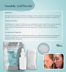 Talsen Mandelic Acid Powder packaging: secure, resealable container for storage.