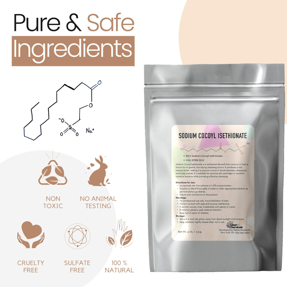 Talsen Chemicals SCI powder blends into solid shampoo bar formulations.