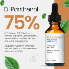 Talsen D-Panthenol 75% clear liquid in vial for skin and hair care.