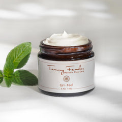 Tammy Fender Epi-Peel textured clay close-up highlighting exfoliating surface.