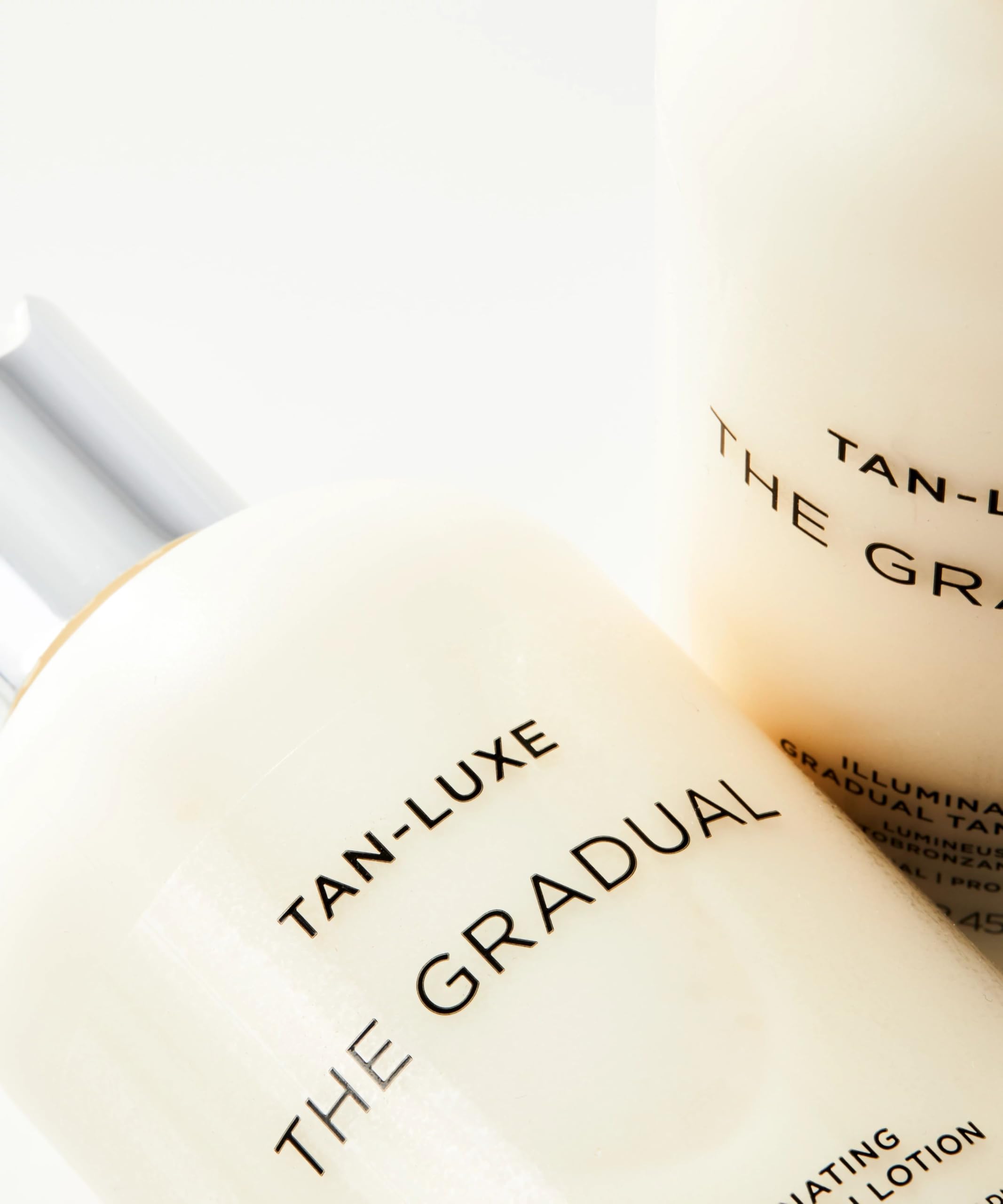 Tan-Luxe Gradual face-neck closeup with natural glow and even tone