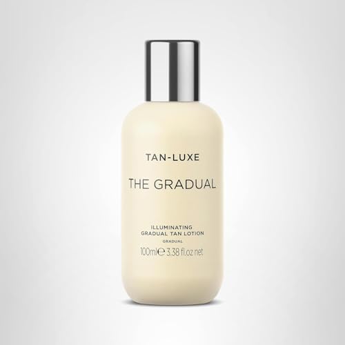 Tan-Luxe Gradual packaging featuring vegan, cruelty-free self-tanner