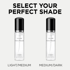 Tan-Luxe Hydra Mousse during developing stage revealing a natural-looking tan