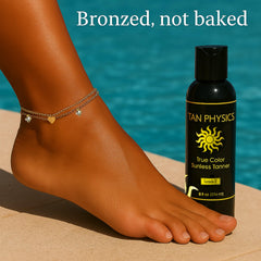 Tan Physics hydrating self-tanner nourishes skin while delivering a bronzed finish.