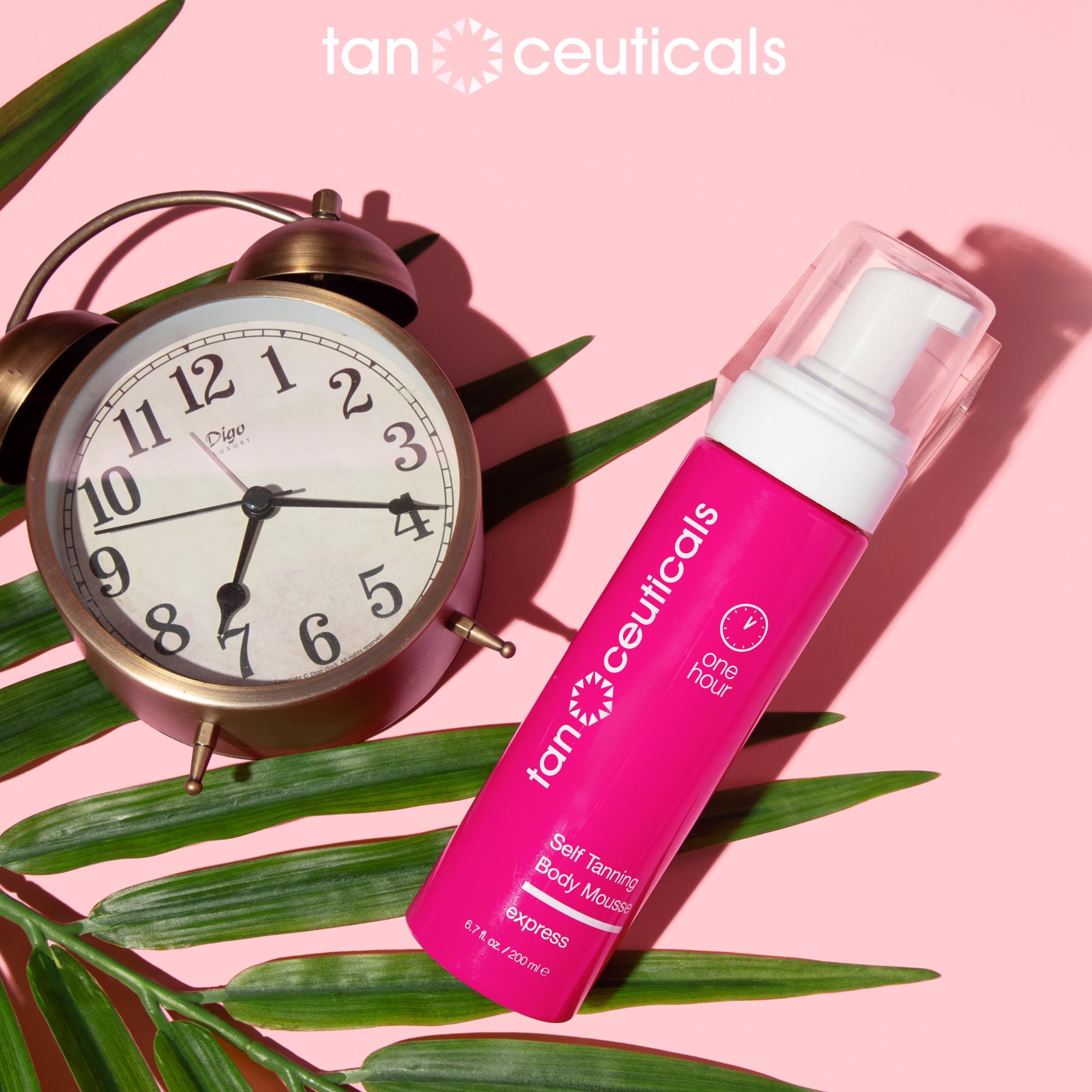 Tanceuticals Express Mousse after-application glow highlights long-lasting color