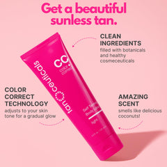 Tanceuticals Self Tanning Body Lotion Light dispenser for smooth, even coverage