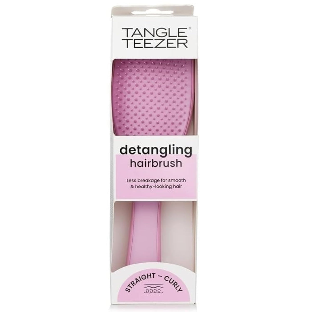 Tangle Teezer Wet Detangler in Rosebud Pink showing gentle detangling on wet hair