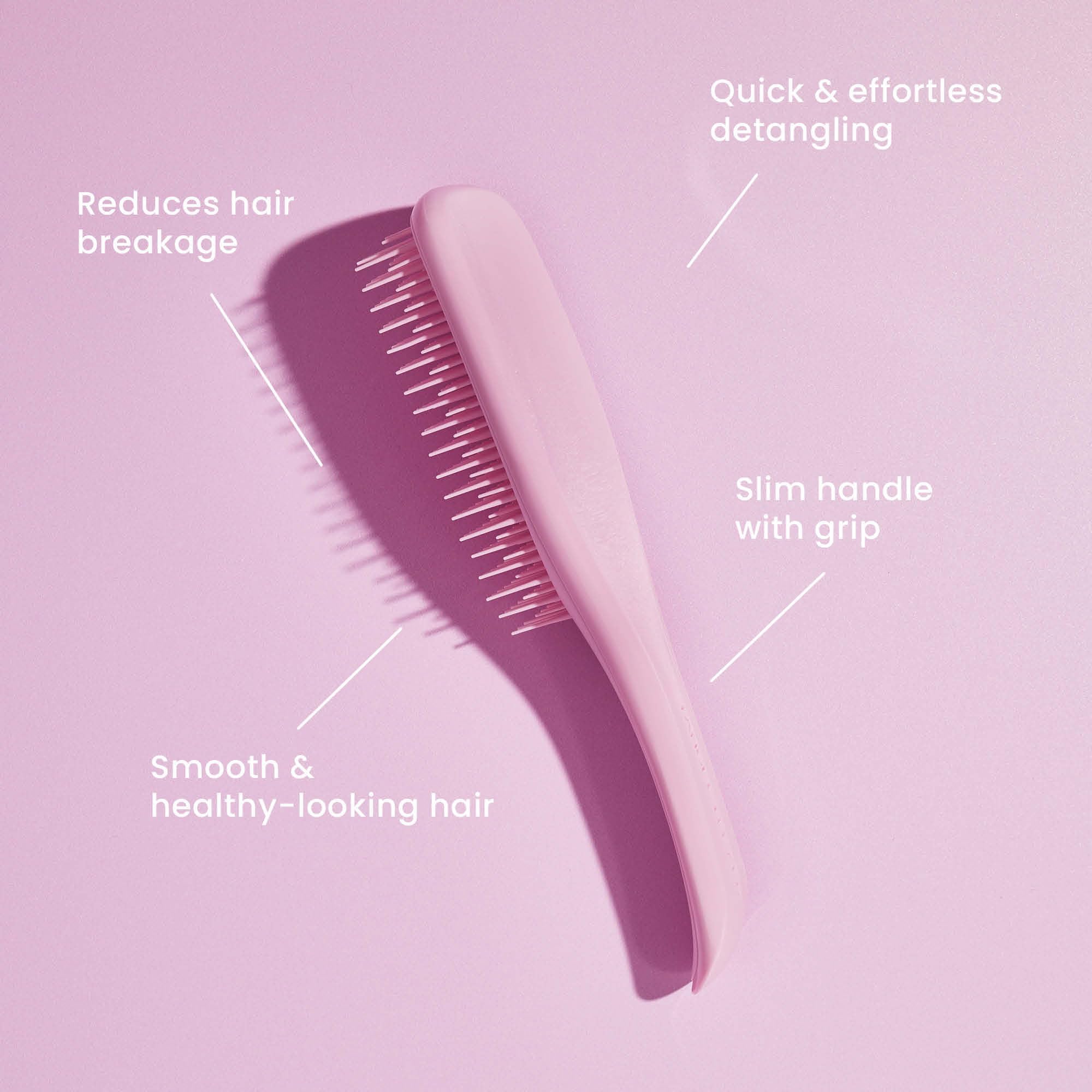 Tangle Teezer for wet hair use demonstrates smooth brushing in the shower