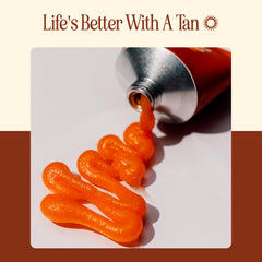 Close-up of shea butter and vitamin E ingredients in Tan De Soleil