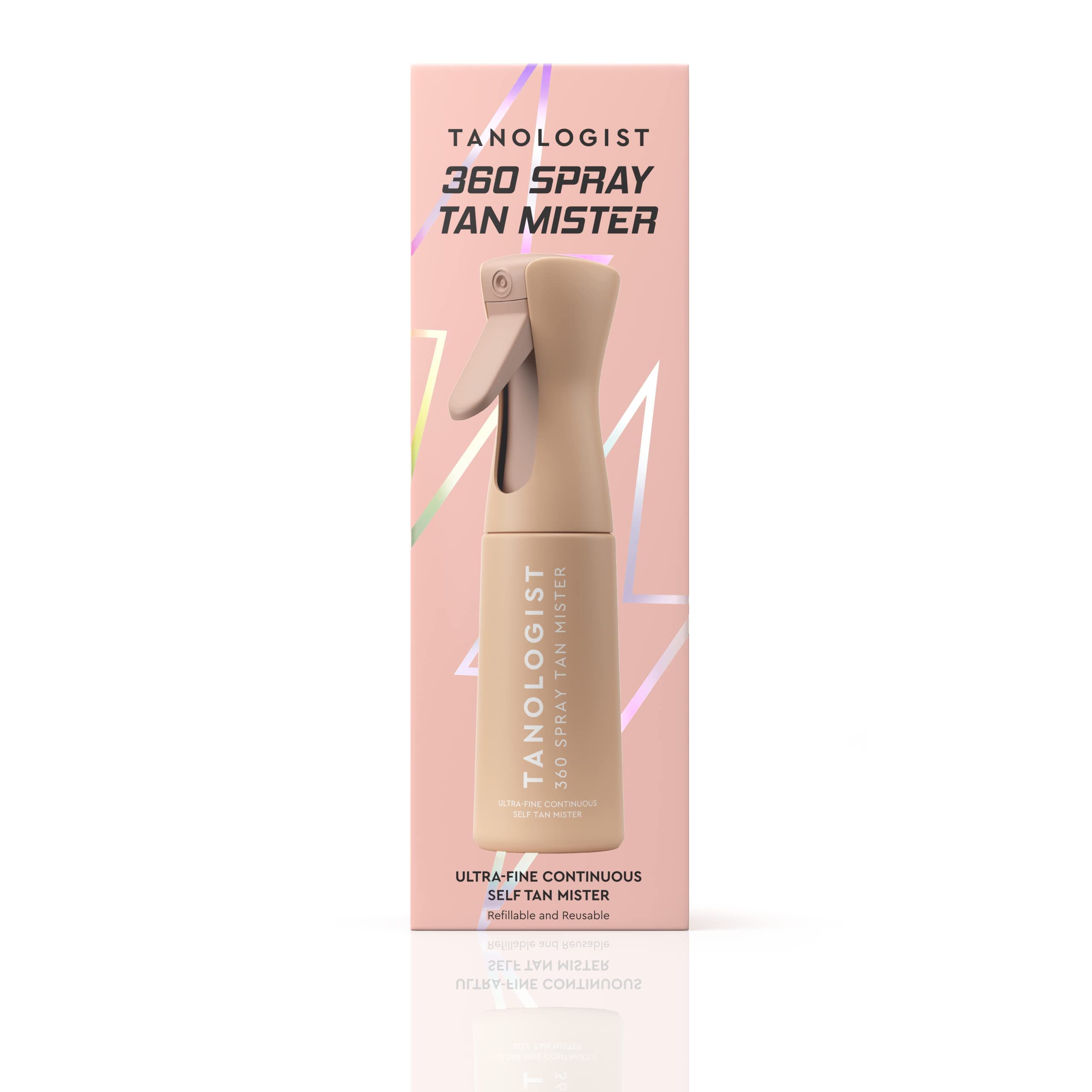 Tanologist 360 Spray Tan Mister bottle, compact travel-friendly design for home tanning